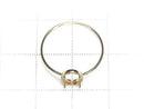 [Video][Japan][K10 Yellow Gold] Ring Frame (Prong Setting) Oval Cabochon 7x5mm Milgrain 1pc