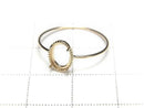 [Video][Japan][K10 Yellow Gold] Ring Frame (Prong Setting) Oval Cabochon 7x5mm Milgrain 1pc