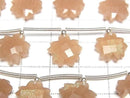 [Video] High Quality Orange Moonstone AAA- Flower Shape 1strand beads (6pcs)