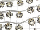 [Video] Dalmatian Jasper Flower Shape 1strand beads (6 pcs)