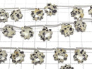 [Video] Dalmatian Jasper Flower Shape 1strand beads (6 pcs)