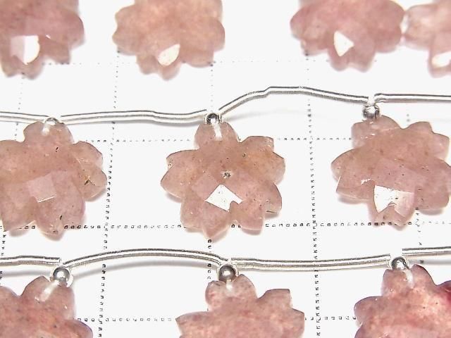 [Video] High Quality Pink Epidote AA++ Flower Shape 1strand (6pcs)