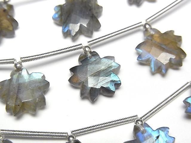 [Video] Labradorite AA++ Flower Shape 1-strand (6pcs)