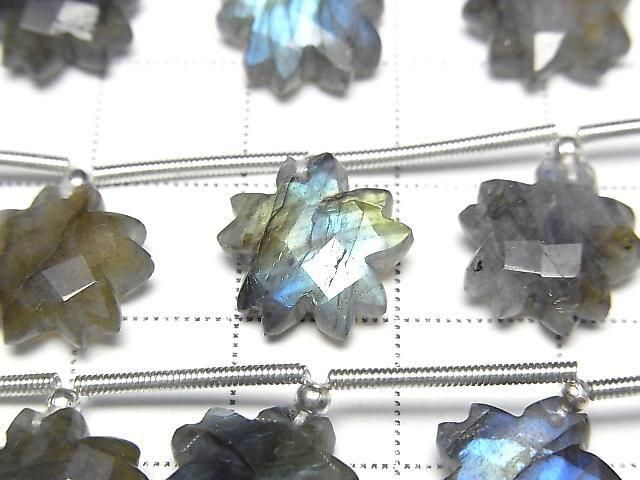 [Video] Labradorite AA++ Flower Shape 1-strand (6pcs)