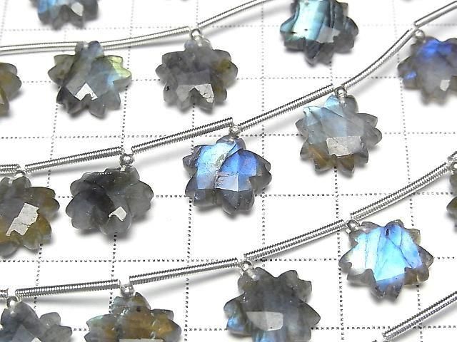 [Video] Labradorite AA++ Flower Shape 1-strand (6pcs)