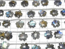 [Video] Labradorite AAA- Flower Shape 1strand beads (6 pcs)