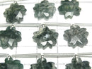 [Video] Moss Agate AAA Flower Shape 1strand beads (6 pcs)