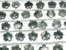 [Video] Moss Agate AAA Flower Shape 1strand beads (6 pcs)