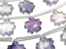 [Video] Multicolor Fluorite AAA- Flower Shape 1strand beads (6 pcs)