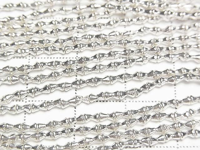 Karen Silver Conical Rondelle Beads 1.8x1.8x1.5mm White Silver 1/8 or 1-strand beads (approx. 27 inches/68 cm)