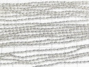 Karen Silver Cone Rondelle 1.8x1.8x1.5mm White Silver 1/8 or 1strand beads (approx. 27 inches/68 cm)