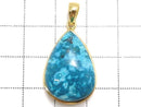 [Video][One of a kind] Chrysocolla AAA Pendant 18KGP NO.106