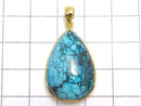 [Video][One of a kind] Chrysocolla AAA Pendant 18KGP NO.109