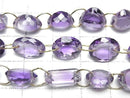 [Video] High Quality Amethyst AAA Mixed Shape Faceted [Double Hole] 1strand beads (7 pcs)