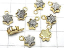 [Video] Druzy Agate Star 7x7mm Charm Silver Plated 18KGP 2pcs