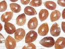[Video] Red Hematoid Quartz Pear Shape Cabochon 25x18mm 1pc