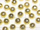 [Video] Meteorite (Altai Meteorite) Round Cabochon 6x6mm Yellow Gold 2pcs