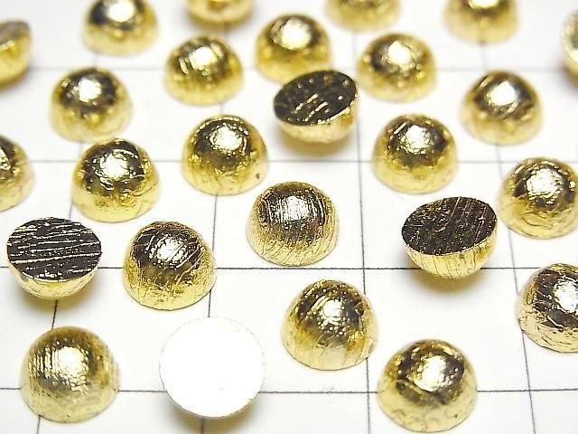 Météorite (météorite de l'Altaï) Cabochon rond 6x6mm Or jaune 2pcs