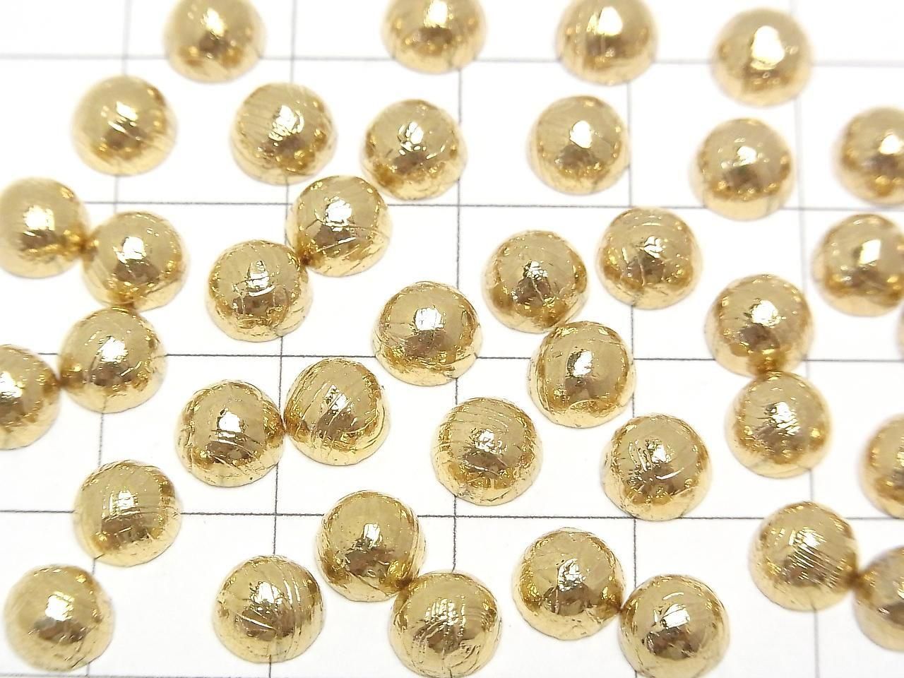 Meteoriten (Altai-Meteoriten) Rund Cabochon 6x6mm Gelbgold 2 Stück