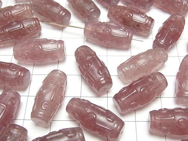 [Video] Pink Epidote AAA- dZi Rice Beads 20x10x10mm 1pc