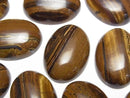 [Video] Iron Tiger's Eye Oval Cabochon 25x18mm 2pcs