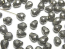 [Video]Pyrite Half Drilled Hole Faceted Drop 6x5mm 5pcs