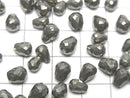 [Video]Pyrite Half Drilled Hole Faceted Drop 6x5mm 5pcs