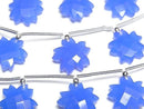 [Video] Blue Chalcedony Flower Shape 1strand beads (6 pcs)
