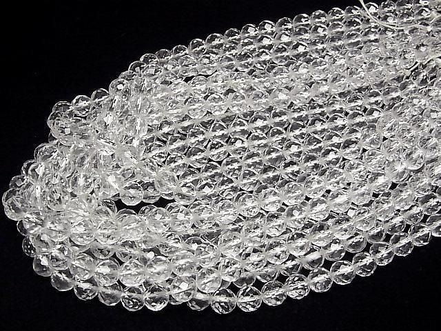 [Video] High Quality! Crystal AAA 64 Faceted Round 8mm Half or 1strand beads (approx. 15 inches/38 cm)