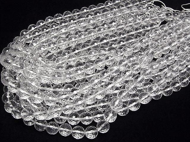 [Video] High Quality! Crystal AAA 128 Faceted Round 10mm Half or 1strand beads (approx. 15 inches/38 cm)