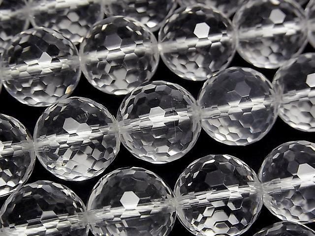 [Video] High Quality! Crystal AAA 128 Faceted Round 15mm 1/4 or 1strand beads (approx. 15 inches/36 cm)