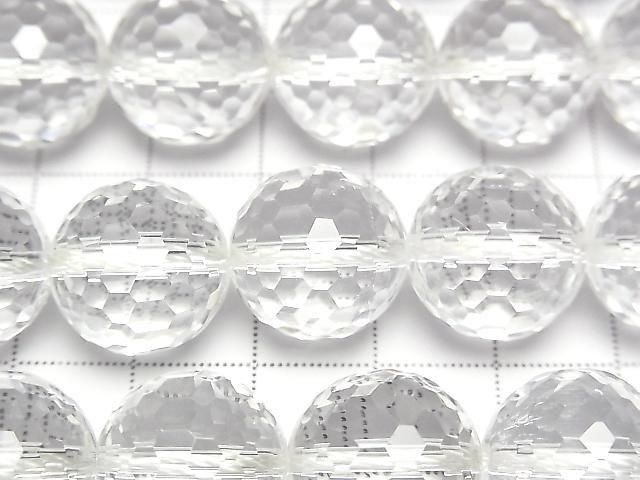[Video] High Quality! Crystal AAA 128 Faceted Round 15mm 1/4 or 1strand beads (approx. 15 inches/36 cm)