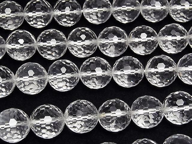 [Video] High Quality! Crystal AAA 128 Faceted Round 15mm 1/4 or 1strand beads (approx. 15 inches/36 cm)