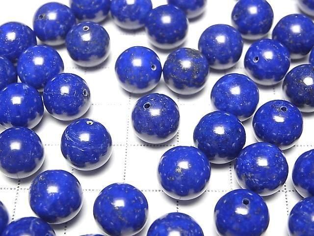 [Video] Lapislazuli AAA Half Drilled Hole Round 10mm 2pcs