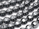 Hematite  6Faceted Round 8x8x8mm 1strand beads (aprx.15inch/38cm)
