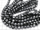 Hematite  6Faceted Round 8x8x8mm 1strand beads (aprx.15inch/38cm)