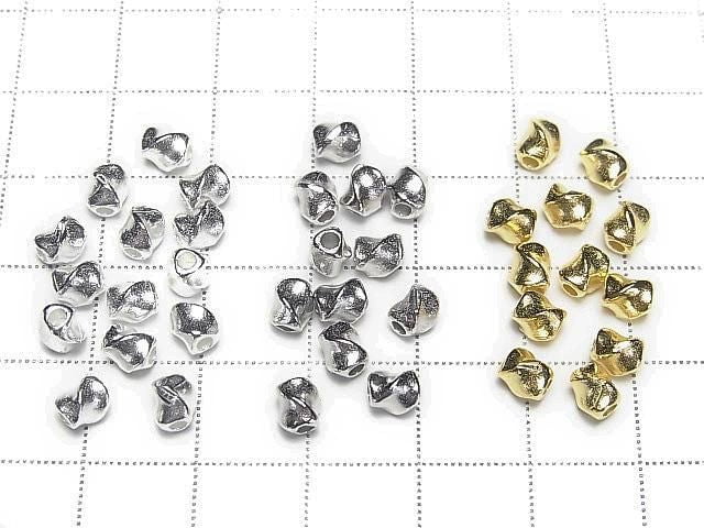 Silver925  Twist Tube 5x4x4mm [No coating ][Rhodium Plated ][18KGP] 2pcs