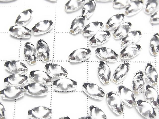 Silver925 Line Carved Rice (Cat's Eye beads) [6x3mm][7x4mm][8x5mm] No coating 2pcs