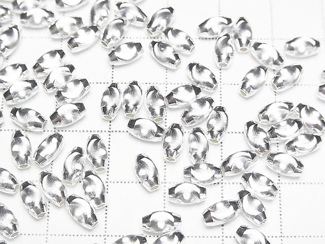 Silver925 Line Carved Rice (Cat's Eye beads) [6x3mm][7x4mm][8x5mm] No coating 2pcs