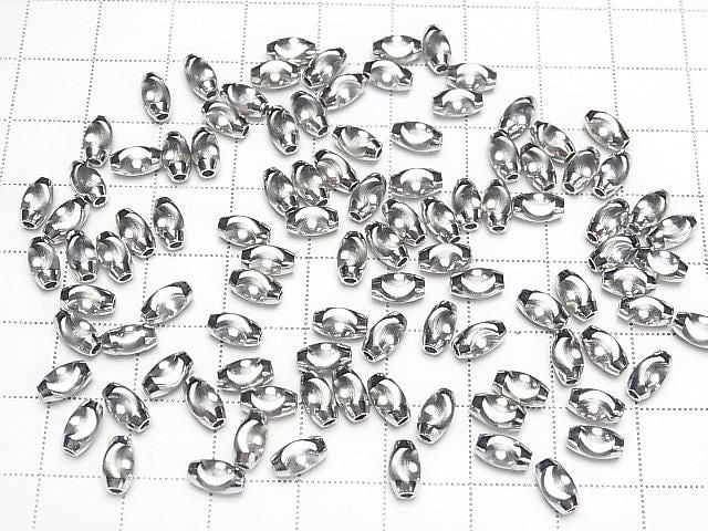 Silver925 Line Carved Rice (Cat's Eye beads) [6x3mm][7x4mm][8x5mm] Rhodium Plated 2pcs