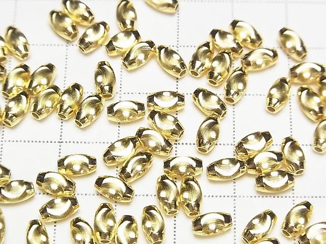 Silver925 Line Carved Rice (Cat's Eye beads) [6x3mm][7x4mm][8x5mm] 18KGP 2pcs