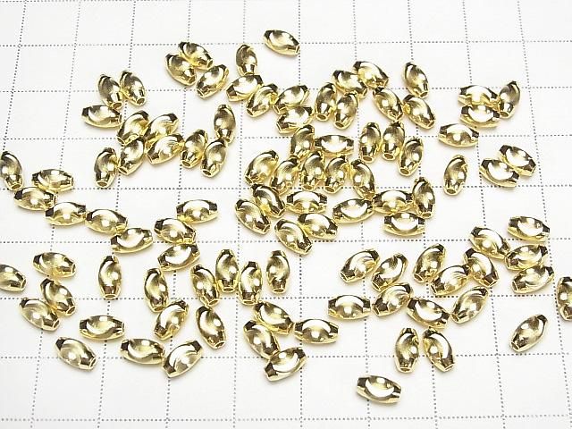Silver925 Line Carved Rice (Cat's Eye beads) [6x3mm][7x4mm][8x5mm] 18KGP 2pcs