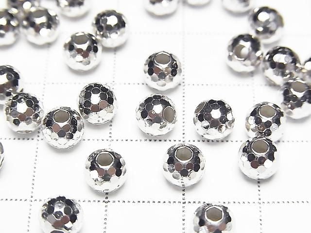 Silver 925 Round Cut [6mm][8mm] Rhodium Plated 2pcs