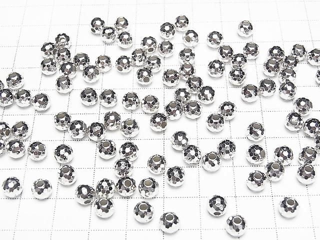 Silver 925 Round Cut [6mm][8mm] Rhodium Plated 2pcs