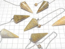[Video] Fossil Coral Pendulum (Smooth) 36x18x18mm with Chain (1pc)