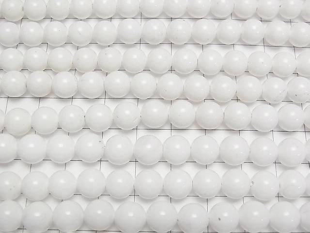 [Video] White Onyx AAA- Round 8mm 1strand beads (approx. 15 inches/37 cm)