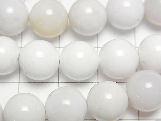 [Video] White Onyx AA++ Round 10mm half or 1strand beads (approx. 15 inches/36 cm)