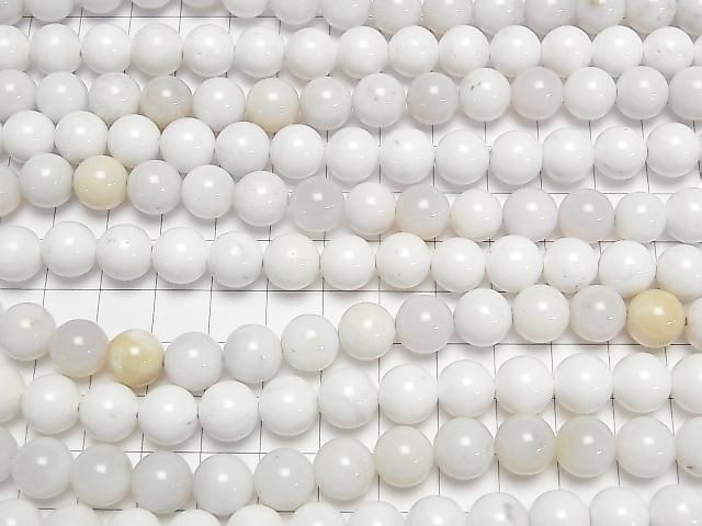 [Video] White Onyx AA++ Round 10mm half or 1strand beads (approx. 15 inches/36 cm)