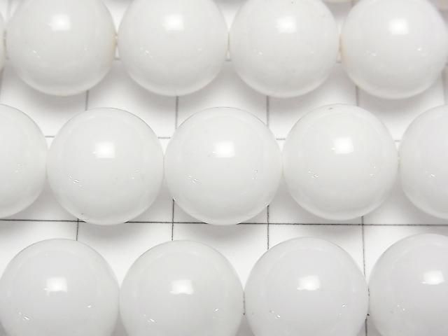 [Video] White Onyx AAA- Round 12mm half or 1strand beads (approx. 15 inches/36 cm)