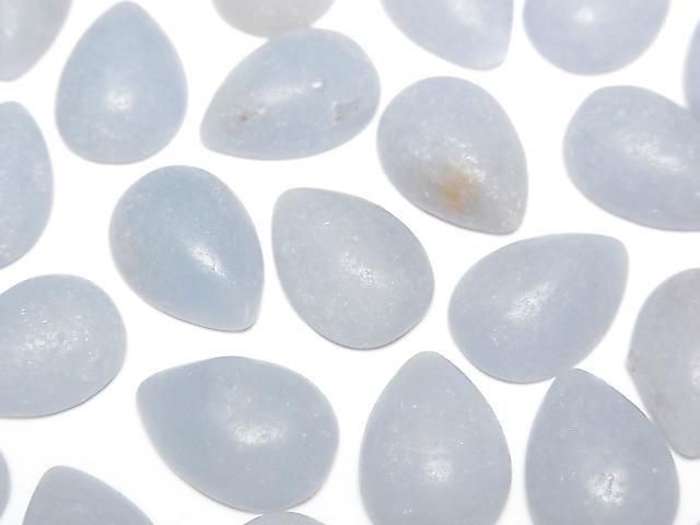 [Video] Angelite AA Pear shape Cabochon 13.5x10mm 5pcs